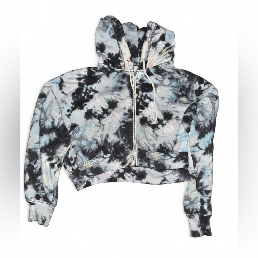 Hollister Cropped Tie-Dye Zip Hoodie